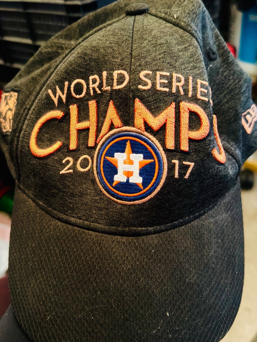New Era Houston Astros Black and Orange World Series Champs Hat